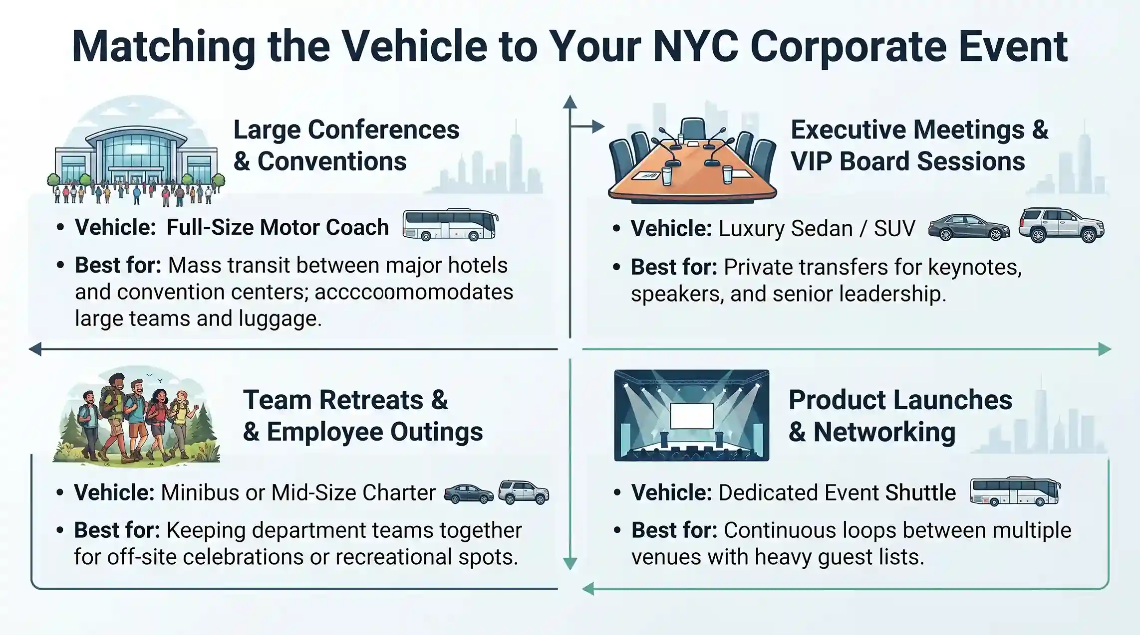 Matching the Vehicle to Your NYC Corporate Event