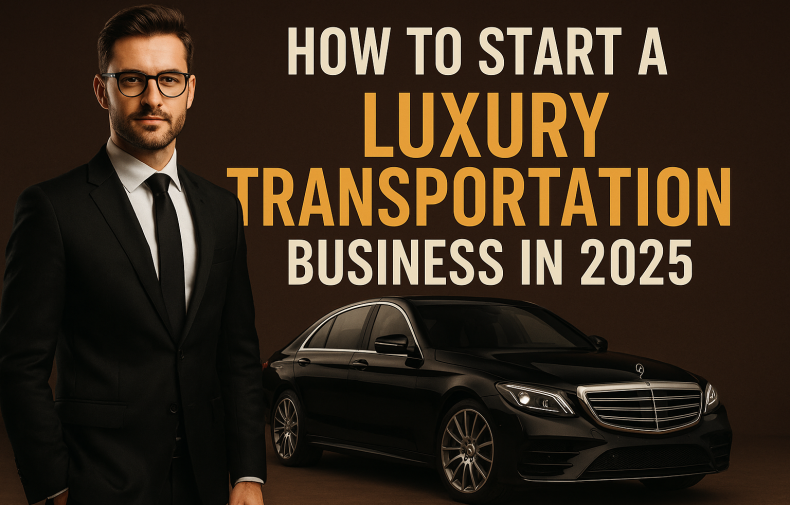 a chauffeur with luxury car representing the luxury transportation