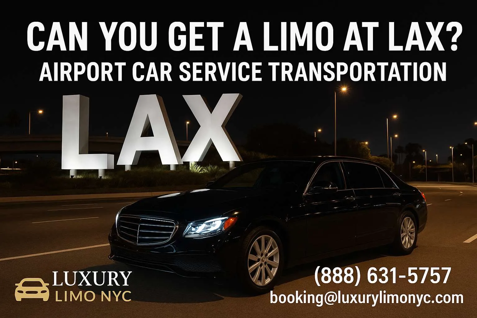 luxury limo in front of LAX