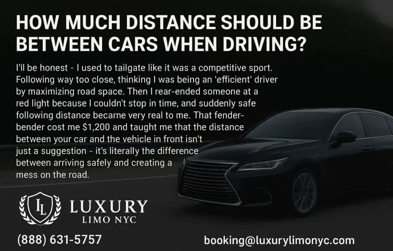 how much distance should be between cars when driving