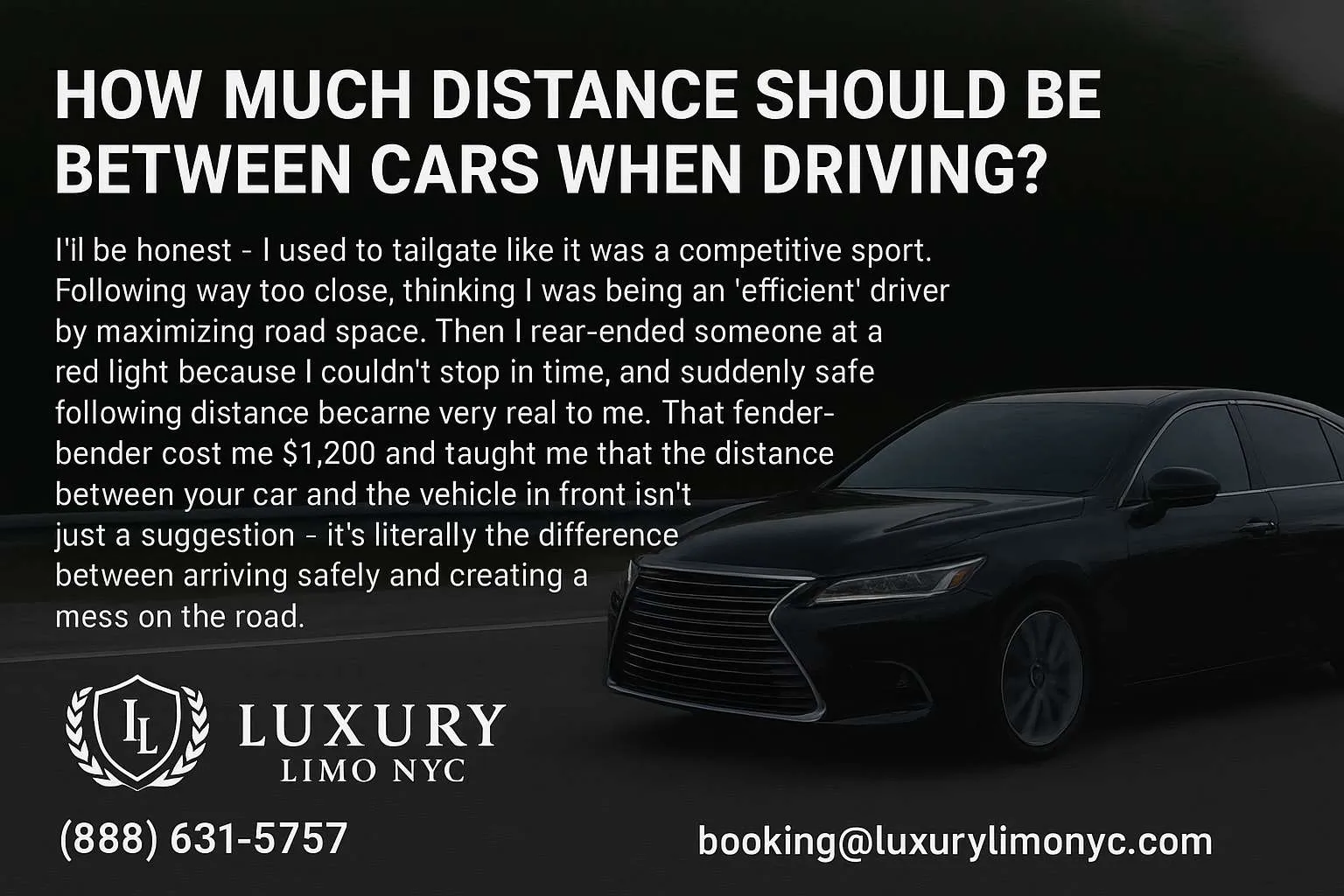 how much distance should be between cars when driving