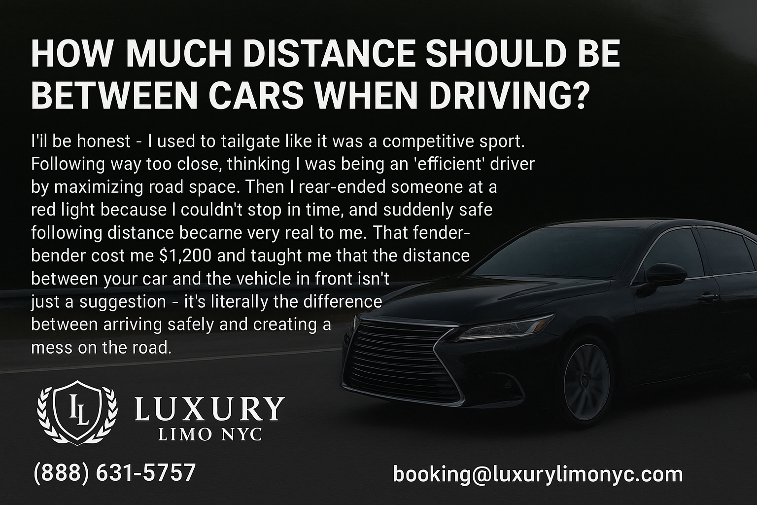 how much distance should be between cars when driving