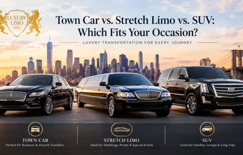 Town car vs stretch limo vs SUV for luxury transportation in NYC