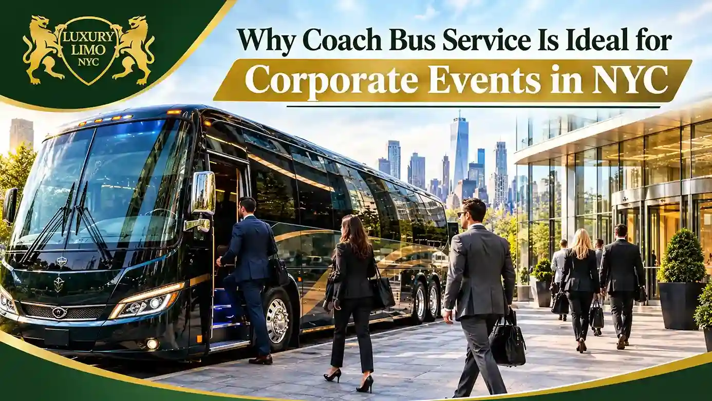 Luxury coach bus service for corporate events in NYC